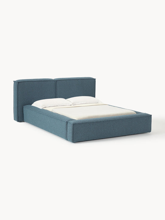 Lennon Upholstered Bed with Bouclé Cover