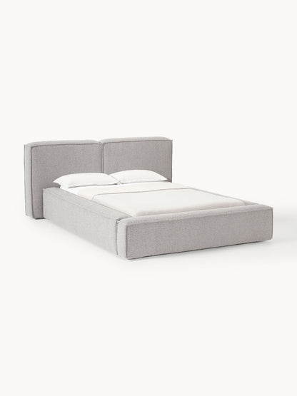 Lennon Upholstered Bed with Bouclé Cover