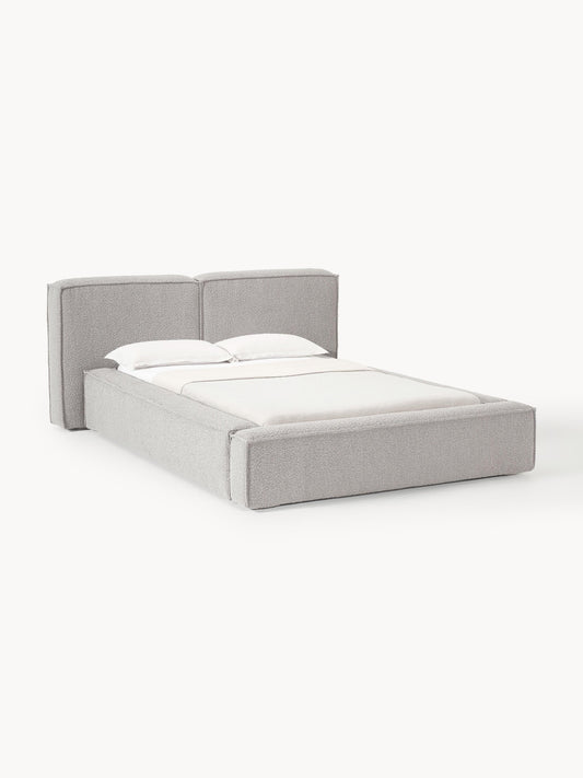 Lennon Upholstered Bed with Bouclé Cover