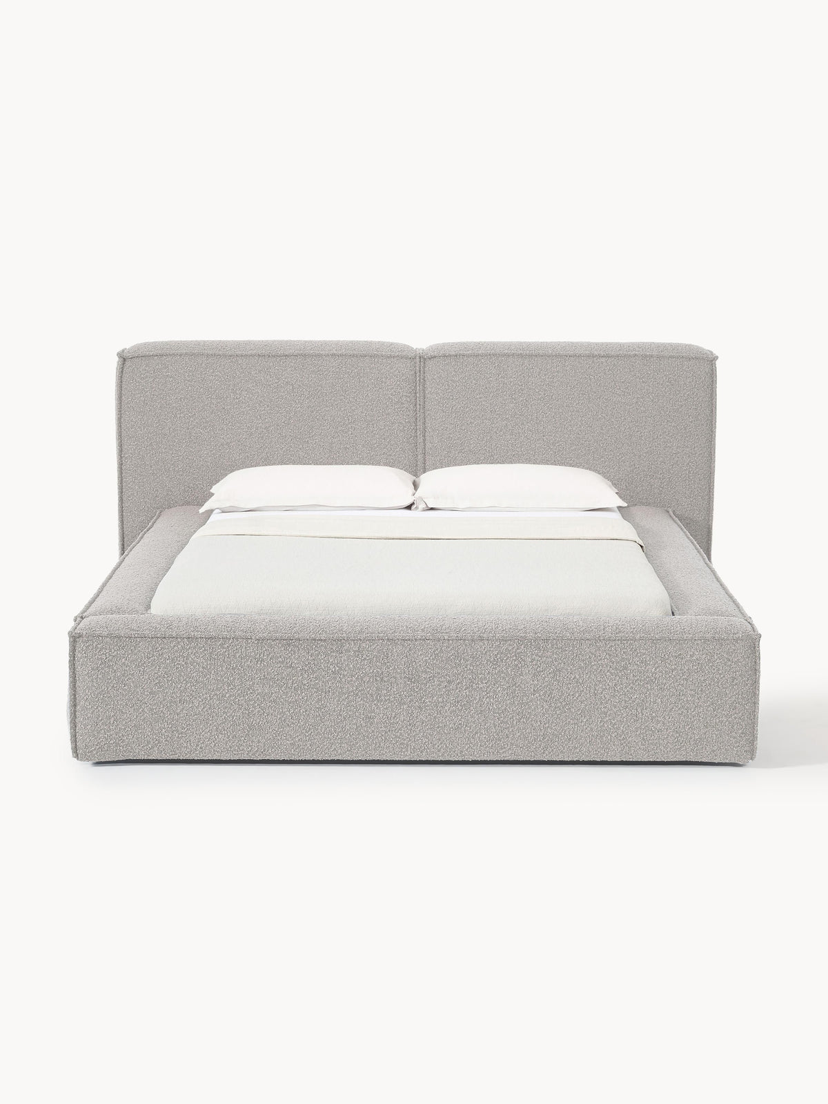 Lennon Upholstered Bed with Bouclé Cover