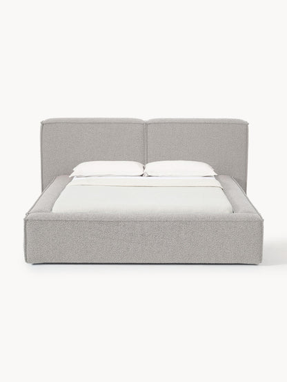 Lennon Upholstered Bed with Bouclé Cover
