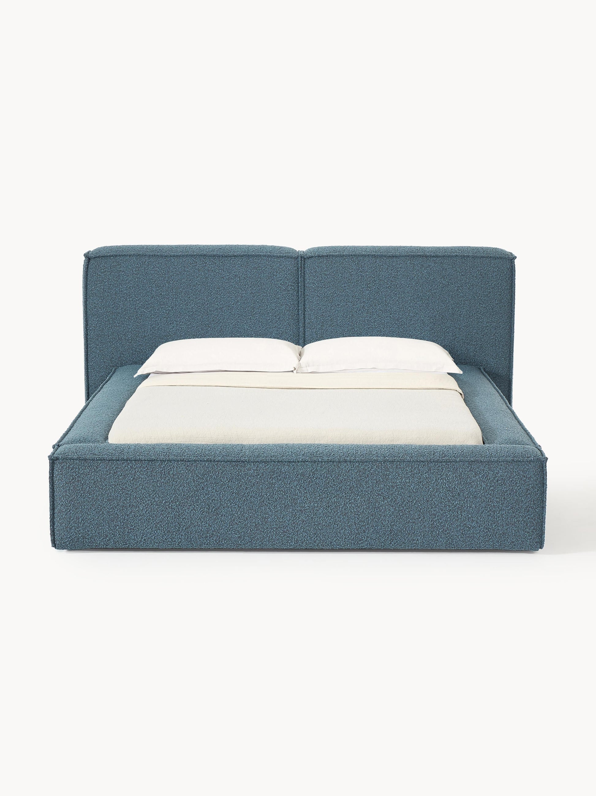 Lennon Upholstered Bed with Bouclé Cover