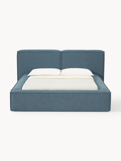 Lennon Upholstered Bed with Bouclé Cover