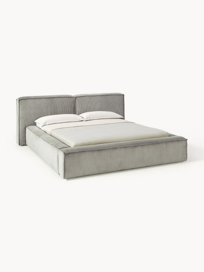 Lennon Upholstered Bed with Corduroy Cover
