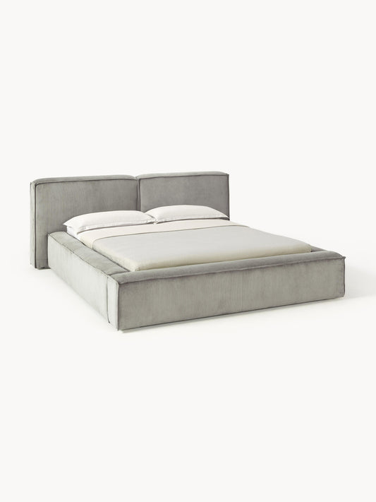 Lennon Upholstered Bed with Corduroy Cover