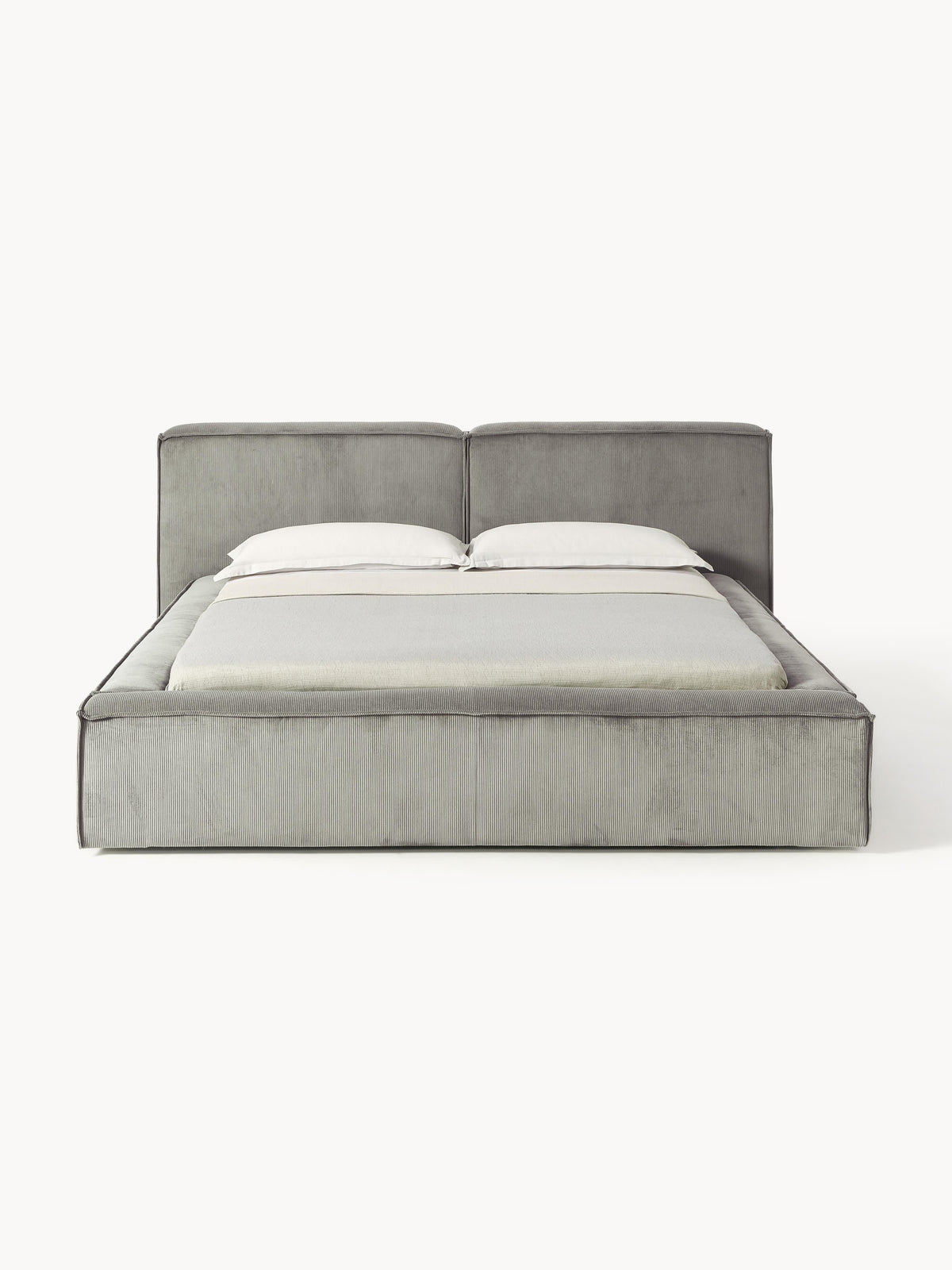 Lennon Upholstered Bed with Corduroy Cover