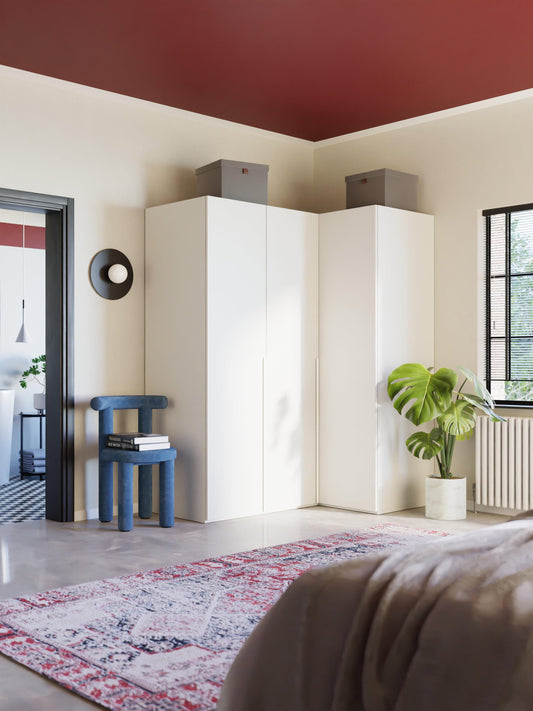 Leon Corner Wardrobe, Modular, in Various Sizes, 165 cm Wide