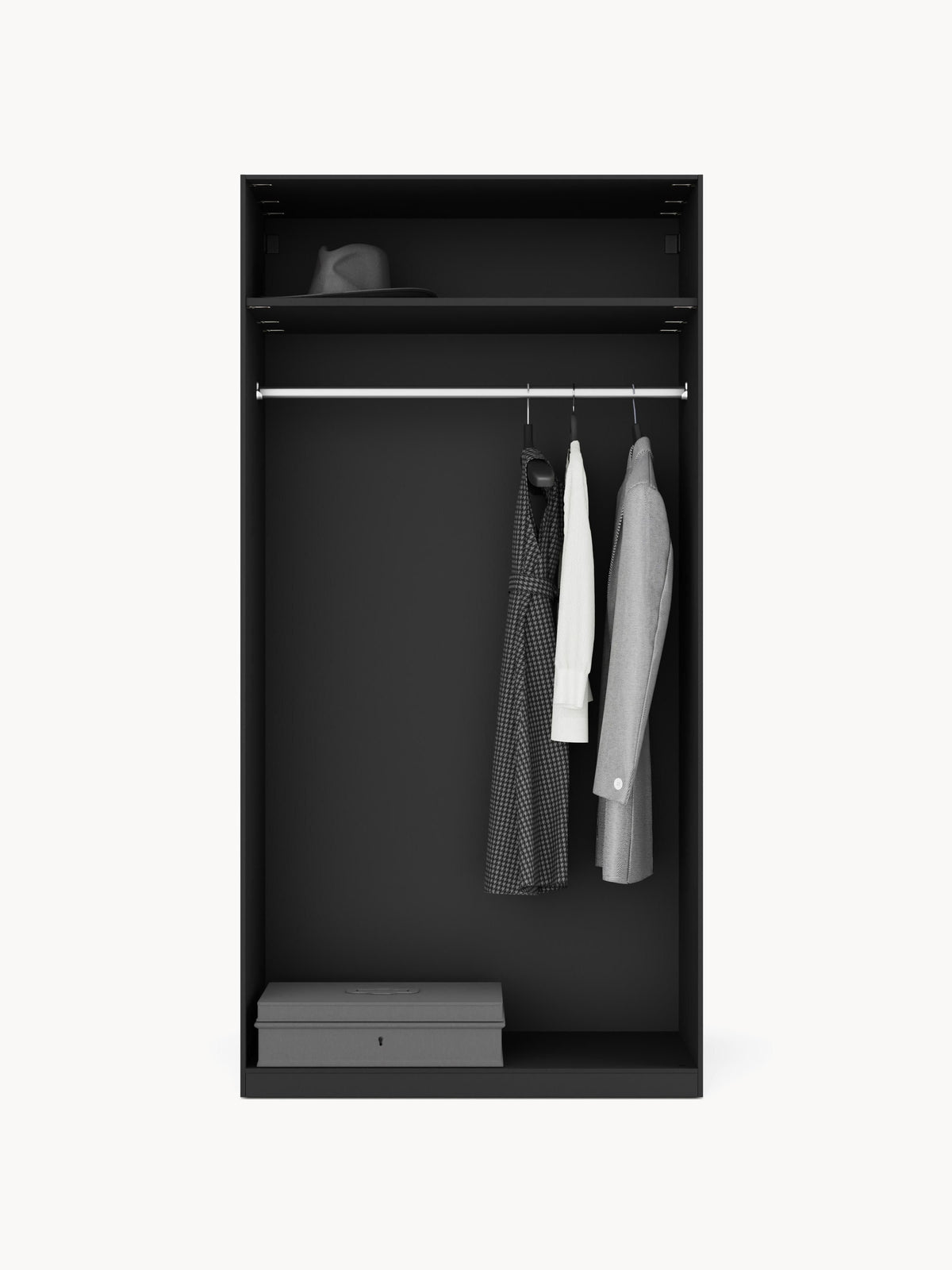 Leon Modular Wardrobe, Hinged-Door, 100 cm Wide, in Various Sizes