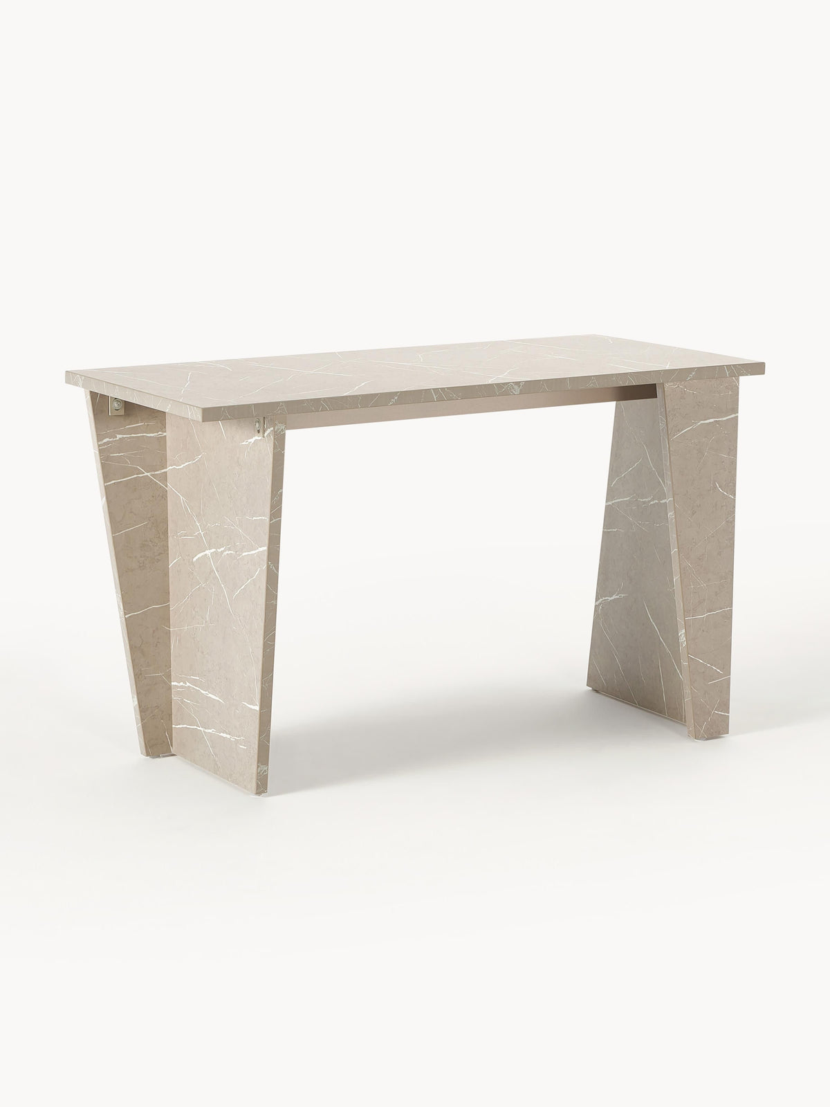 Liam Desk with Surface in Travertine Look