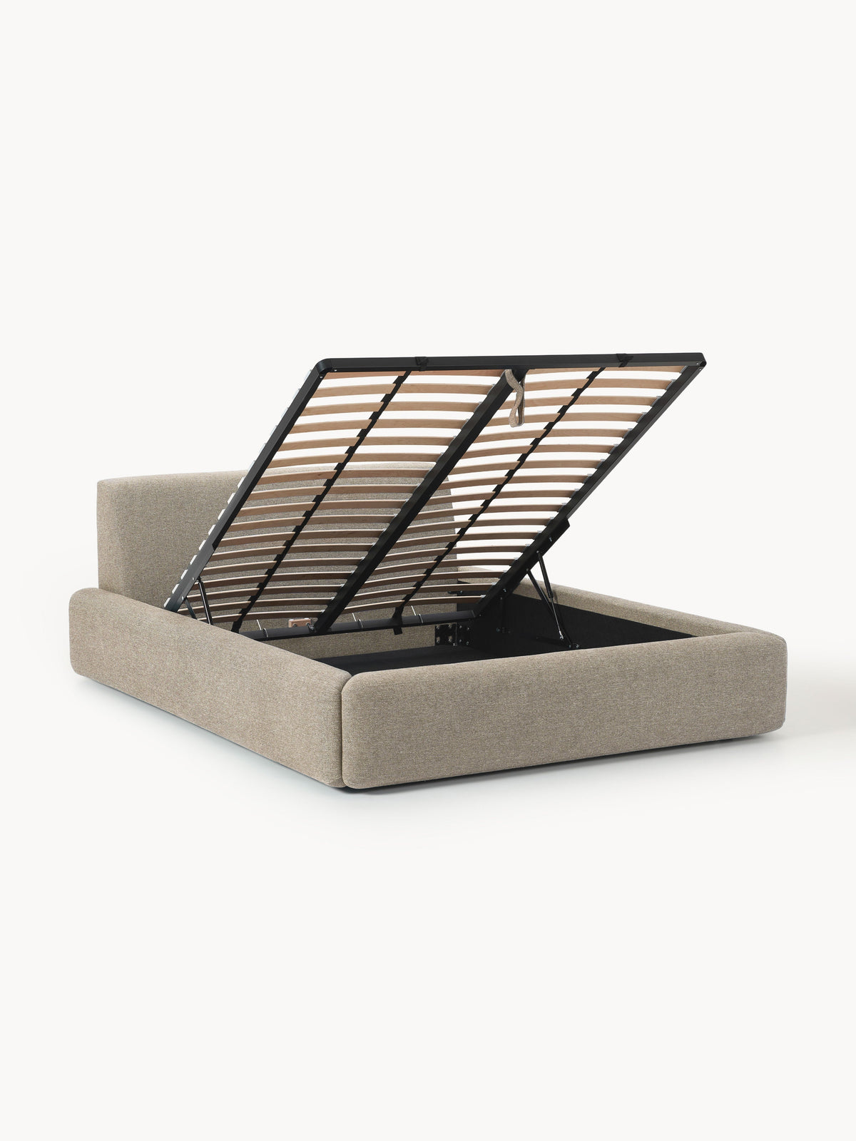 Melva Bed Frame with Storage, Upholstered