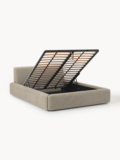 Melva Bed Frame with Storage, Upholstered