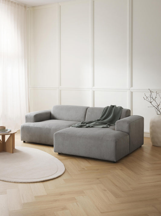 Melva Corduroy Corner Settee (3-Seater)
