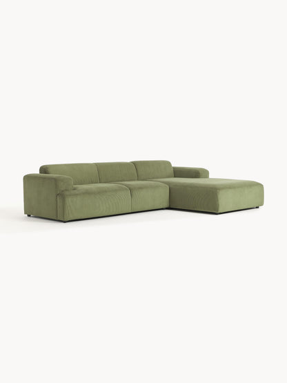 Melva Corduroy Corner Settee (4-Seater)