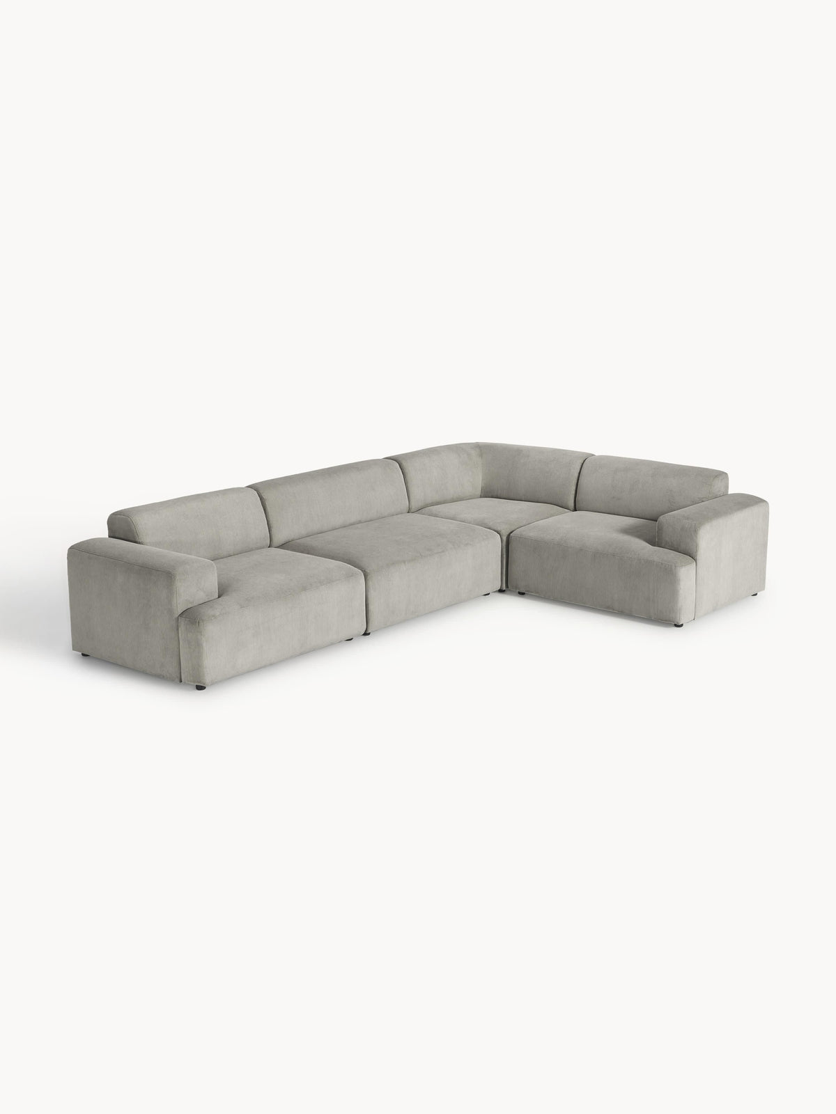 Melva Corduroy Corner Sofa, Large (4-Seater)