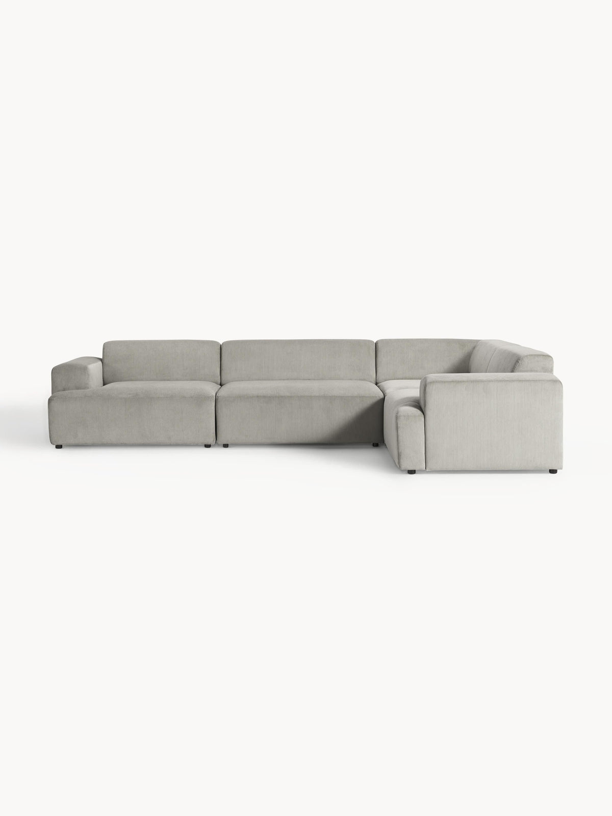 Melva Corduroy Corner Sofa, Large (4-Seater)