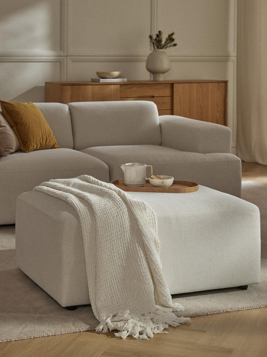 Melva Upholstered Stool, Measuring W 99 x D 72 cm