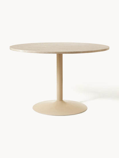 Miley Oval Dining Table Made of Marble, 120 x 90 cm