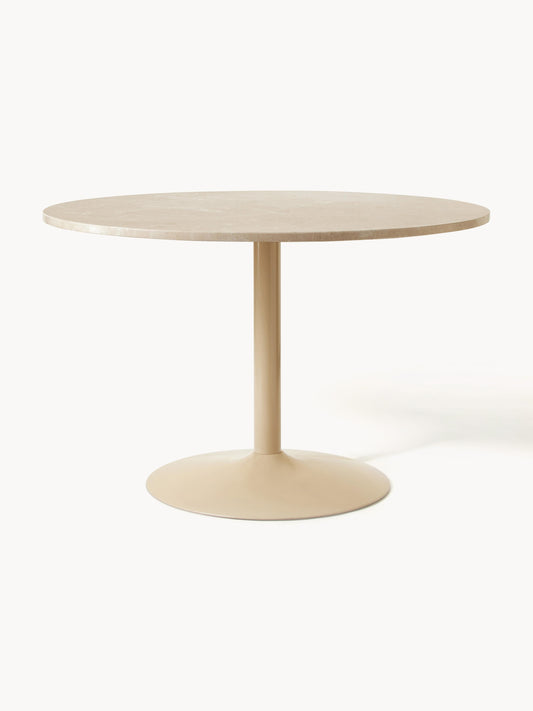 Miley Oval Dining Table Made of Marble, 120 x 90 cm