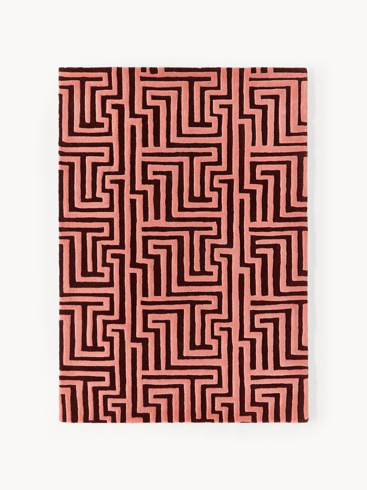 Monty Wool Rug with Raised High-Low Texture, Hand-Tufted