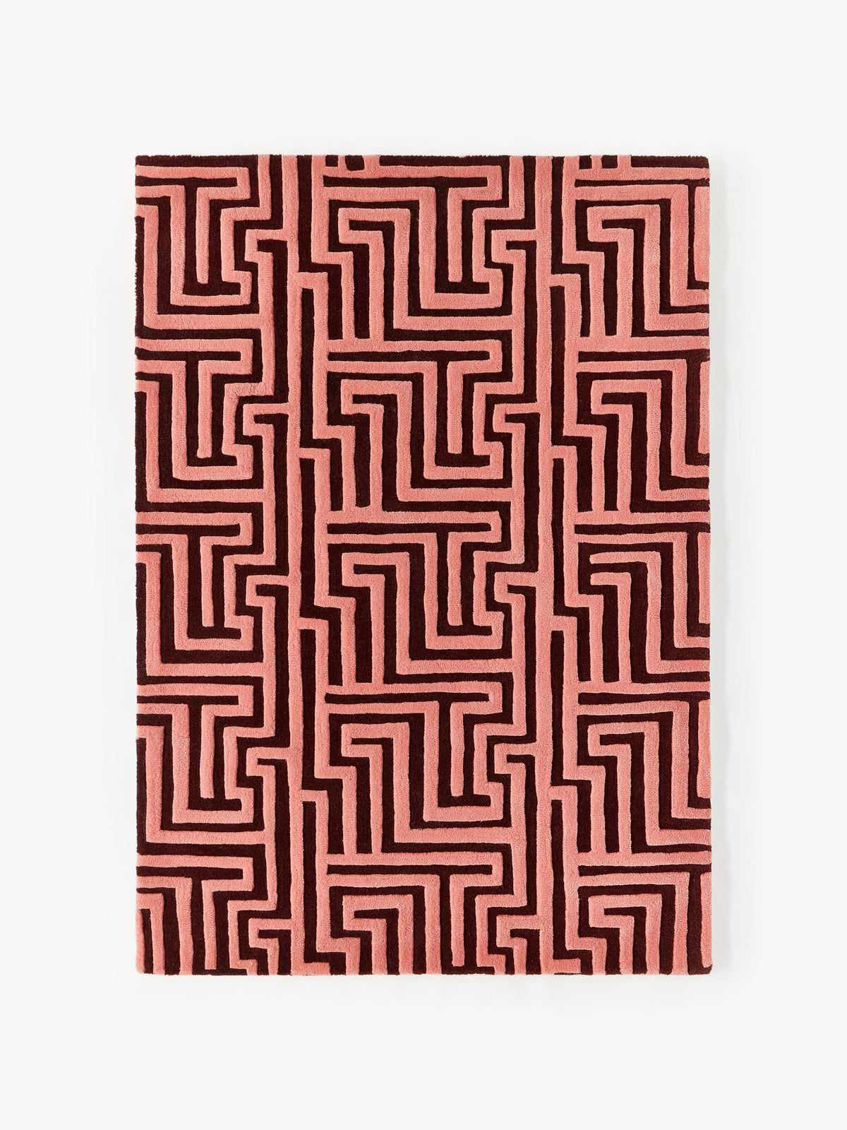 Monty Wool Rug with Raised High-Low Texture, Hand-Tufted