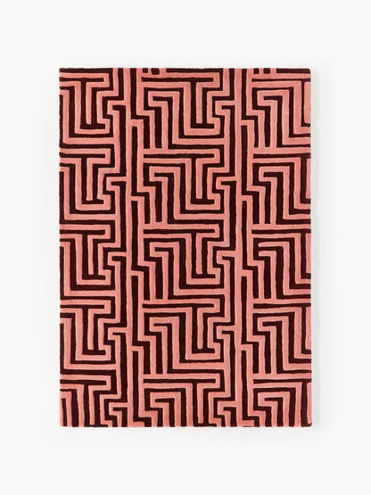 Monty Wool Rug with Raised High-Low Texture, Hand-Tufted