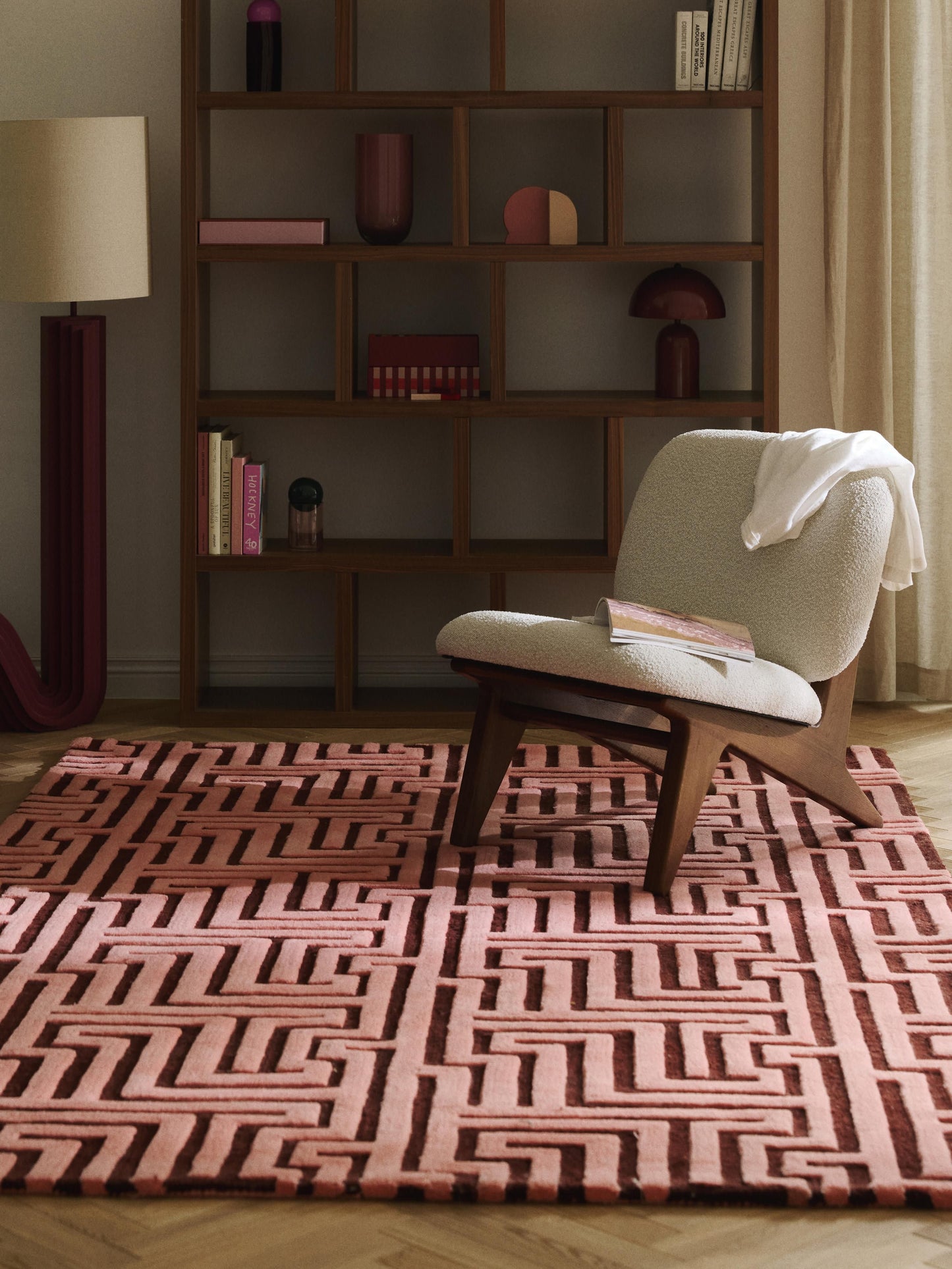 Monty Wool Rug with Raised High-Low Texture, Hand-Tufted