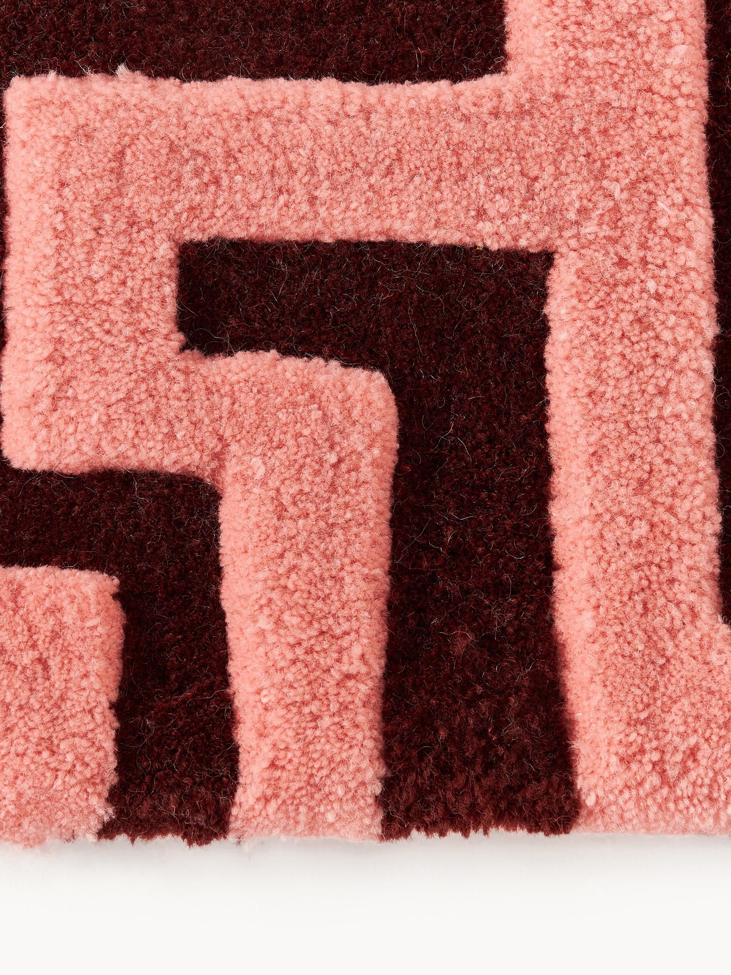 Monty Wool Rug with Raised High-Low Texture, Hand-Tufted