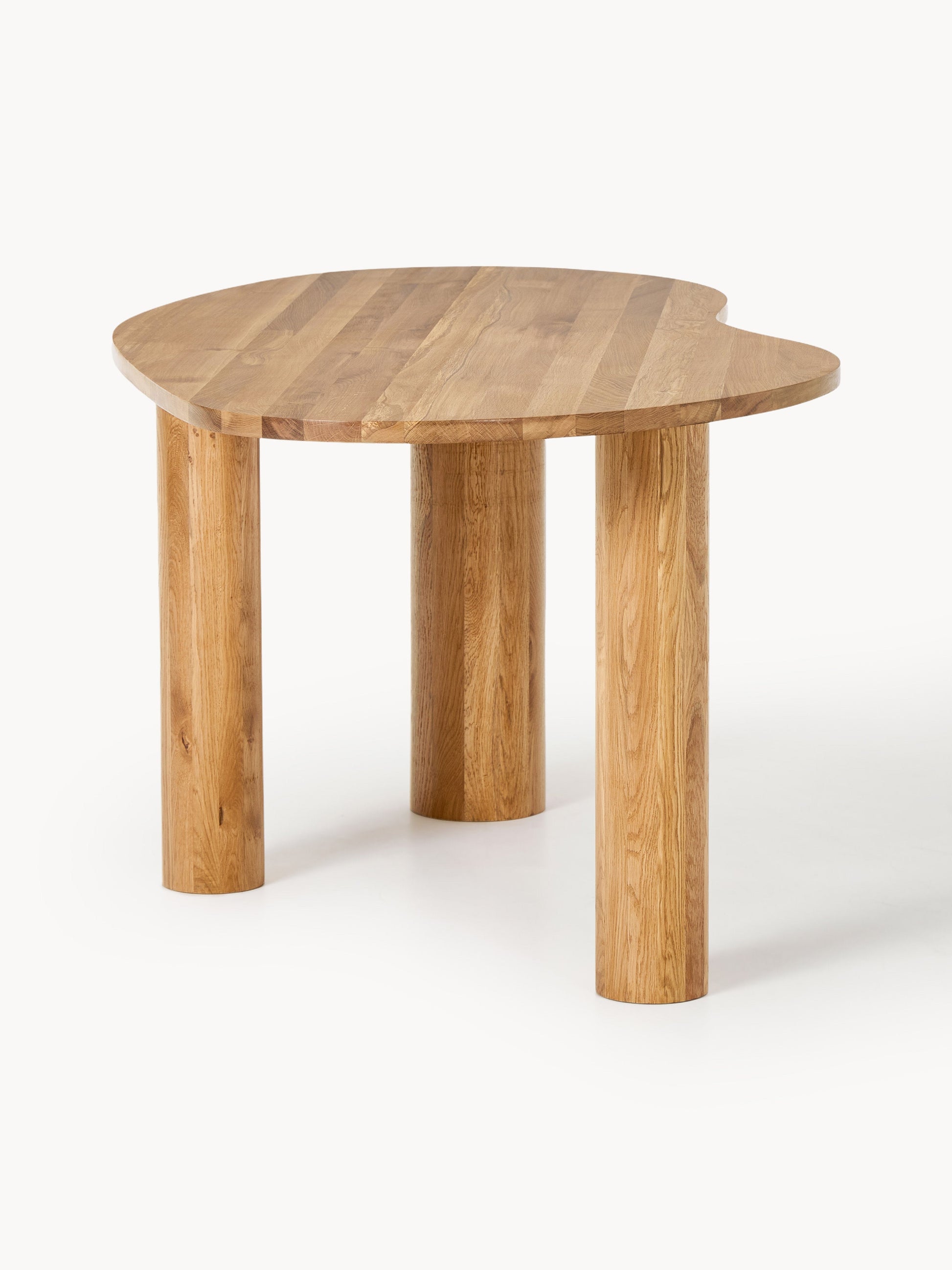 Naruto Dining Table, Oak with Organic Shape, in Various Sizes