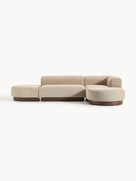 Natalie Modular Teddy Bouclé Corner Settee