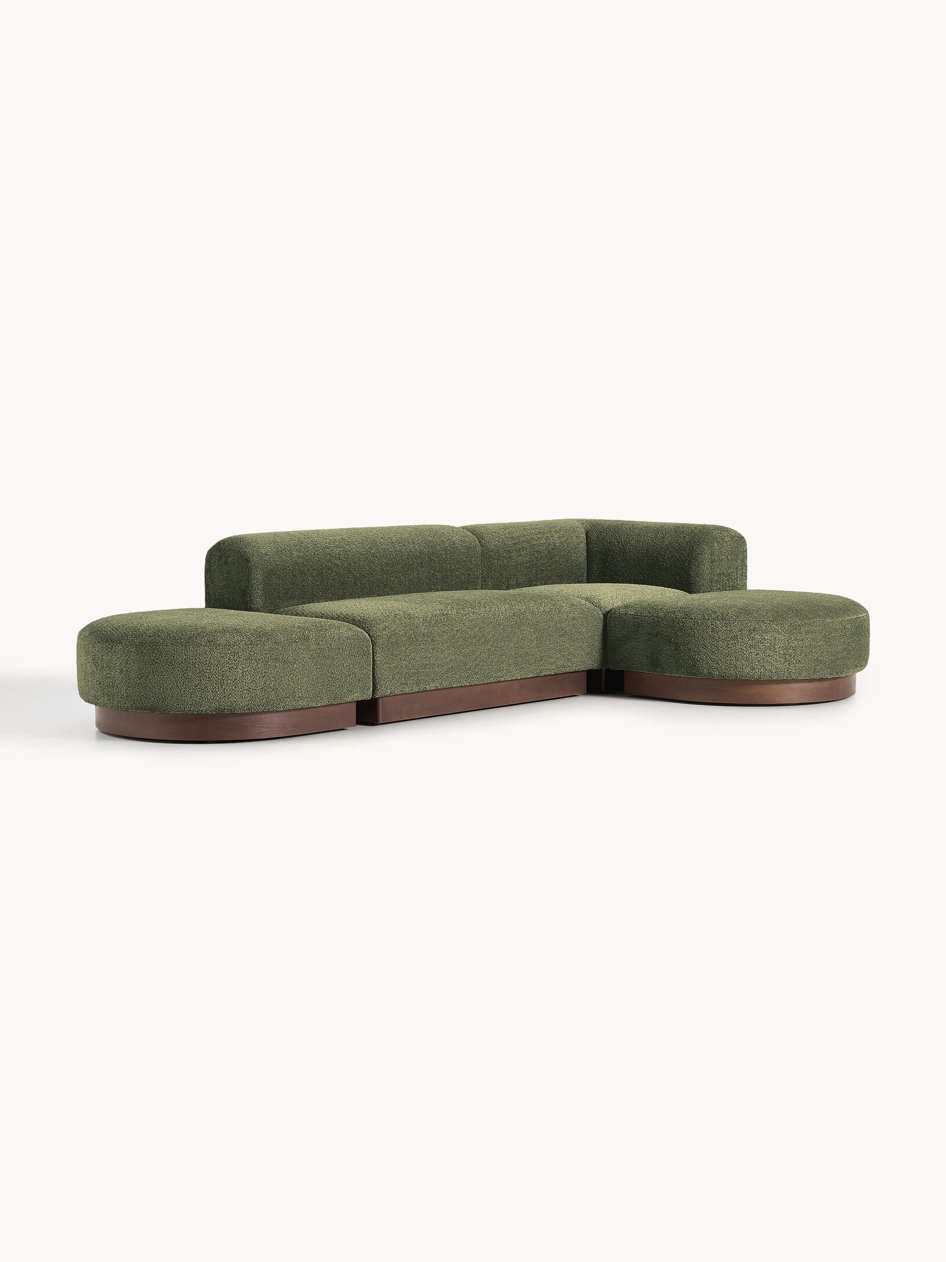 Natalie Modular Teddy Bouclé Corner Settee