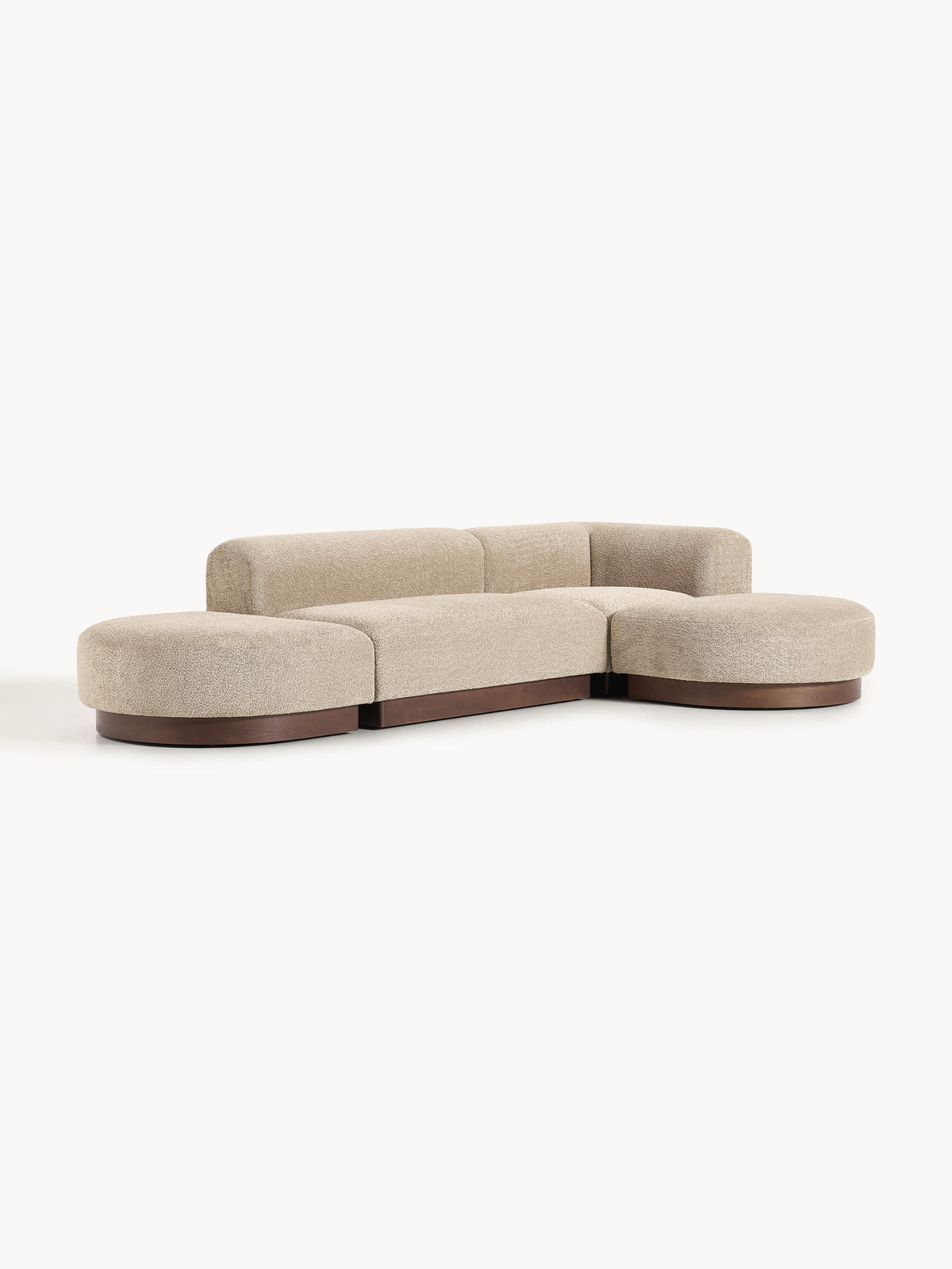 Natalie Modular Teddy Bouclé Corner Settee