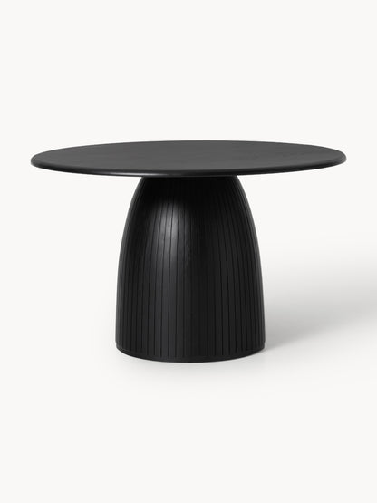 Nelly Dining Table, Round, with Fluted Texture, in Various Sizes
