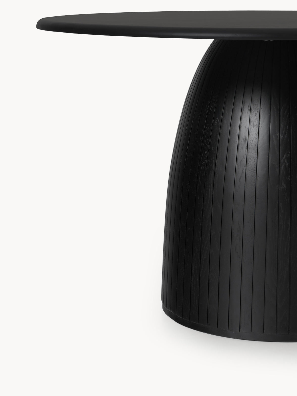 Nelly Dining Table, Round, with Fluted Texture, in Various Sizes