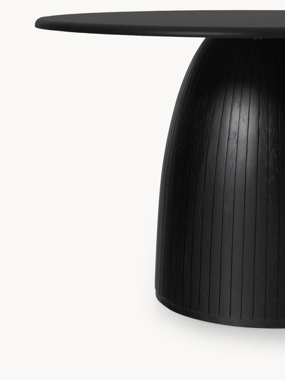 Nelly Dining Table, Round, with Fluted Texture, in Various Sizes