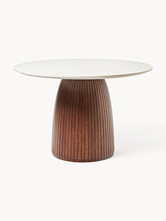 Nelly Dining Table, Round with Marble Tabletop, Ø 115 cm