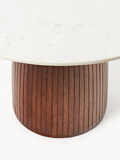 Nelly Dining Table, Round with Marble Tabletop, Ø 115 cm