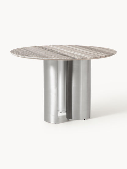 Noam Dining Table, Round with Marble Tabletop, Ø 120 cm