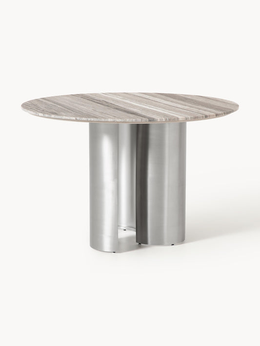 Noam Dining Table, Round with Marble Tabletop, Ø 120 cm