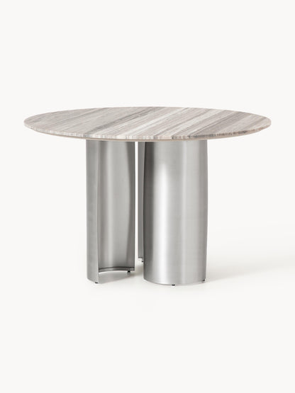 Noam Dining Table, Round with Marble Tabletop, Ø 120 cm