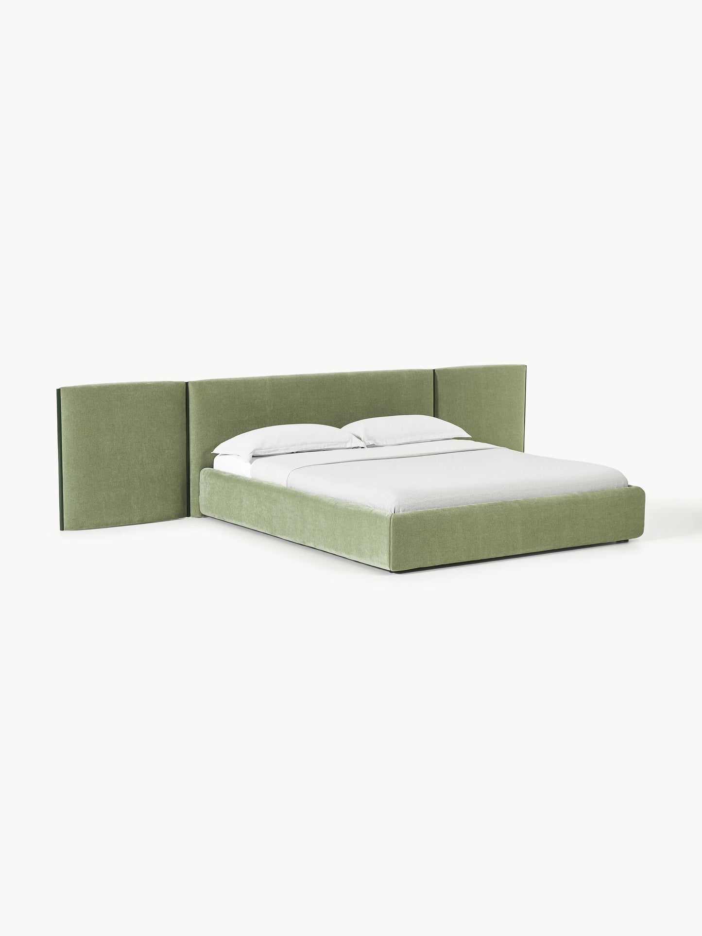 Otis Bed Frame with Folding Headboard, Upholstered