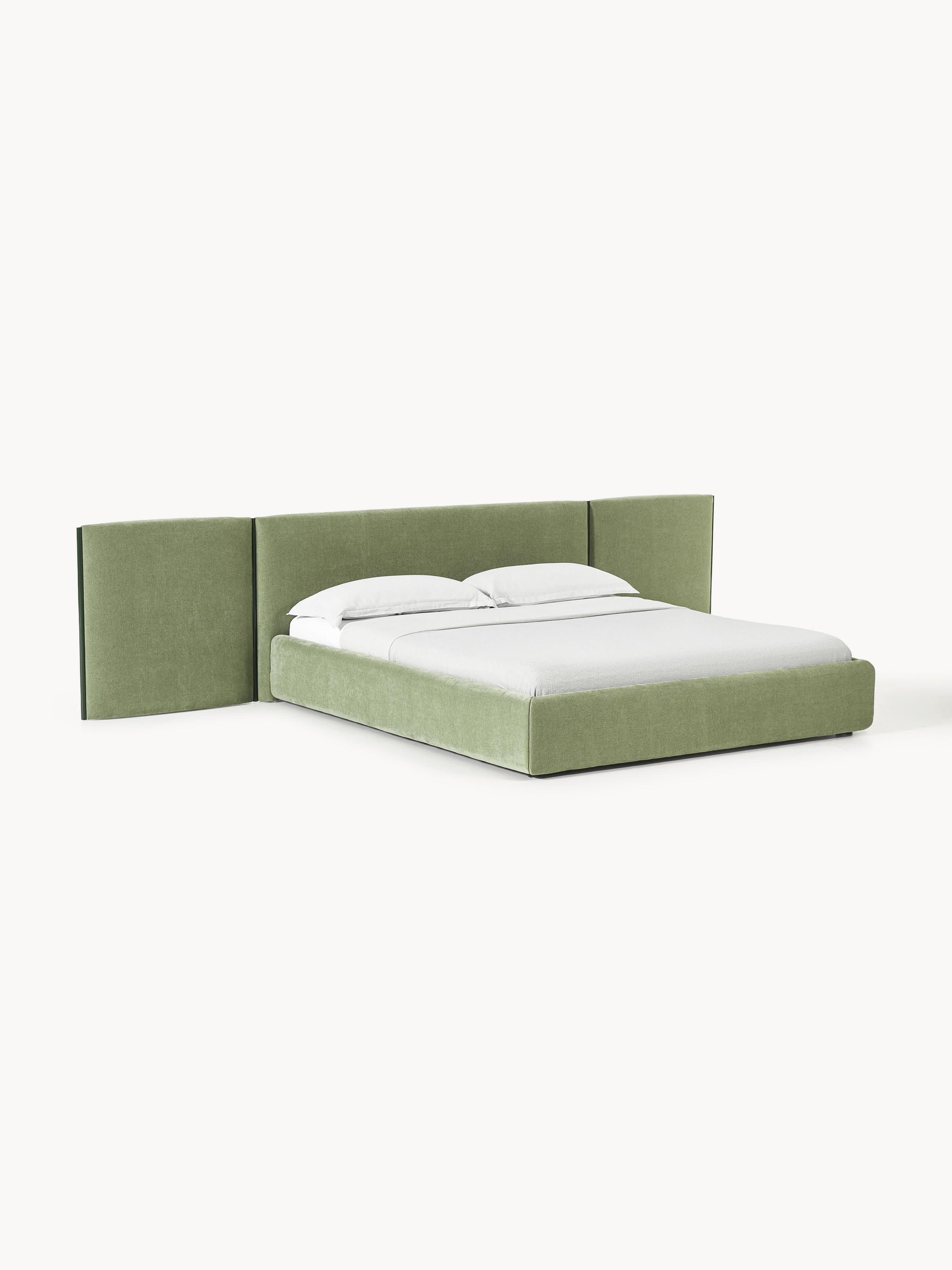 Otis Bed Frame with Folding Headboard, Upholstered