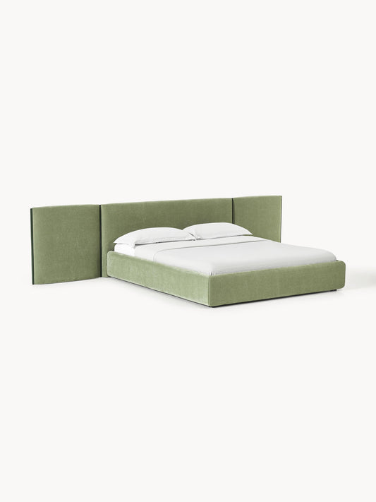 Otis Bed Frame with Folding Headboard, Upholstered
