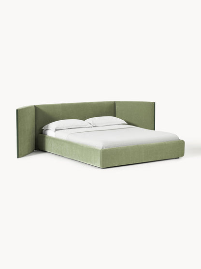 Otis Bed Frame with Folding Headboard, Upholstered