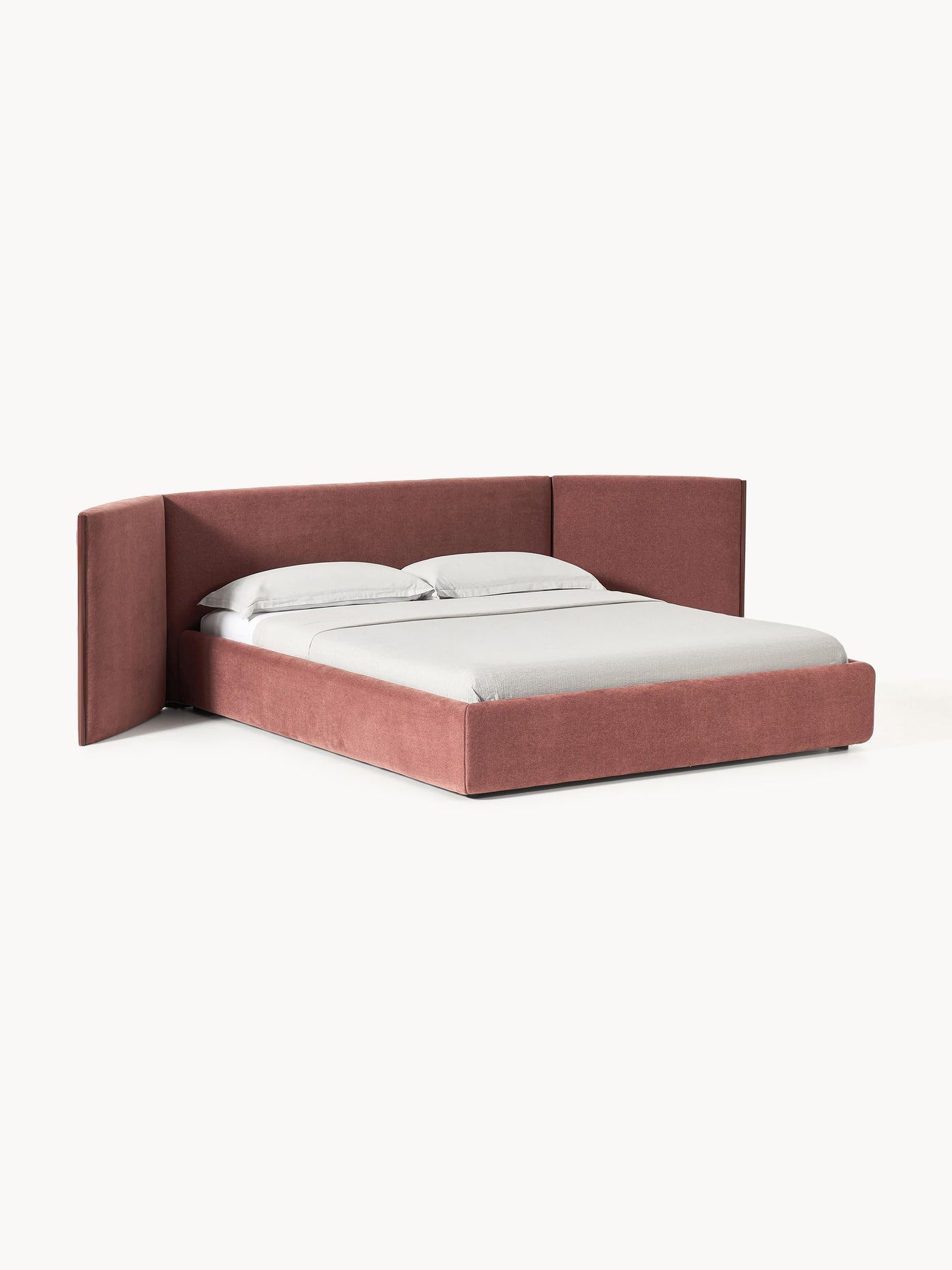 Otis Bed Frame with Folding Headboard, Upholstered