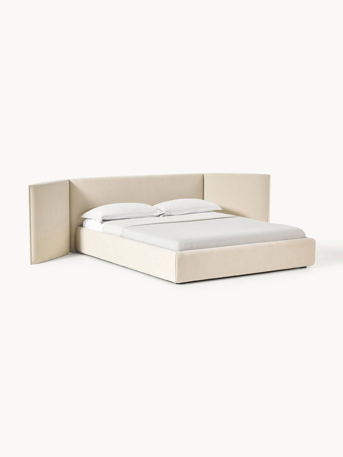 Otis Bed Frame with Folding Headboard, Upholstered