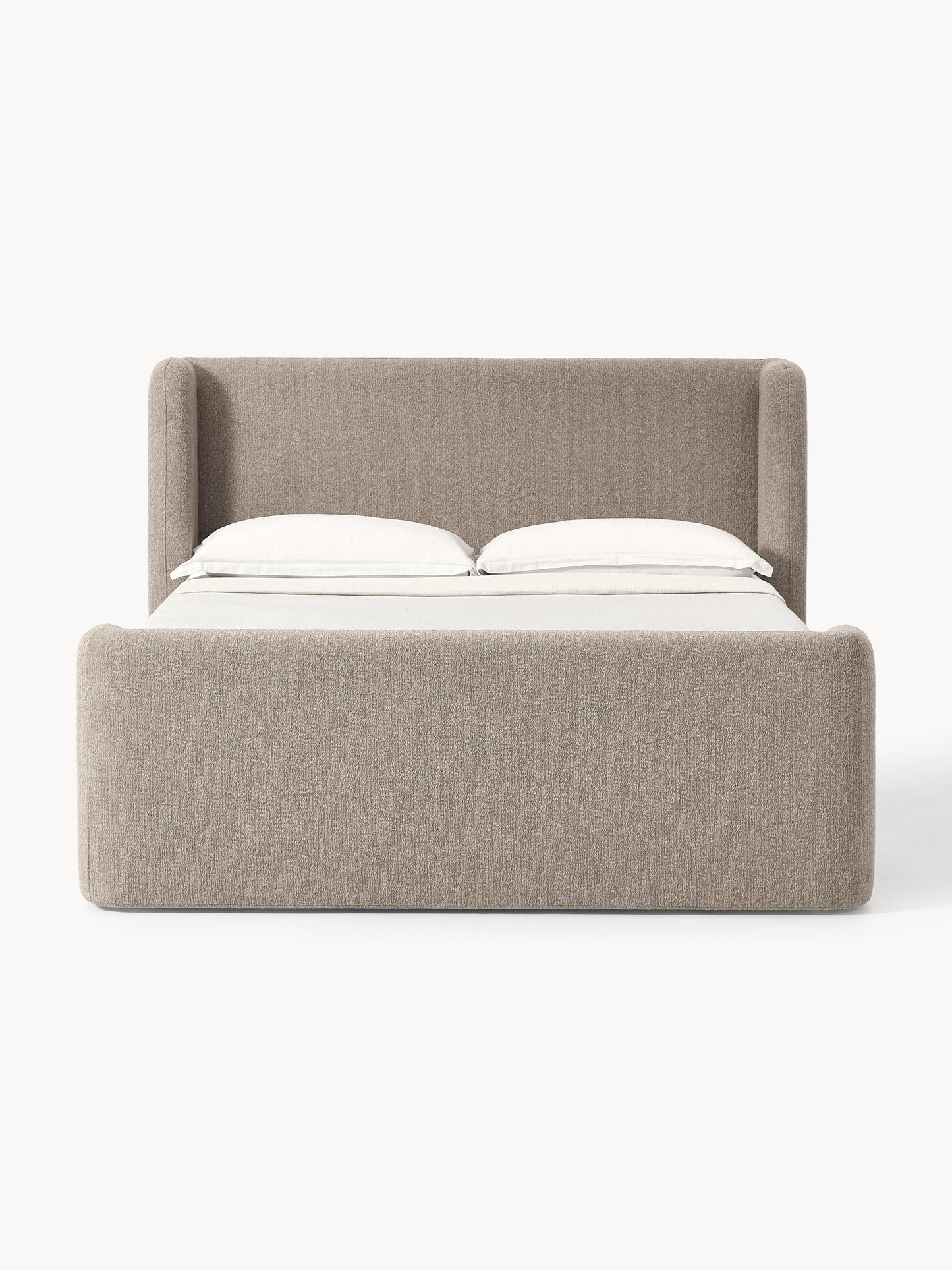 Perla Box Spring Bed Frame in Bouclé