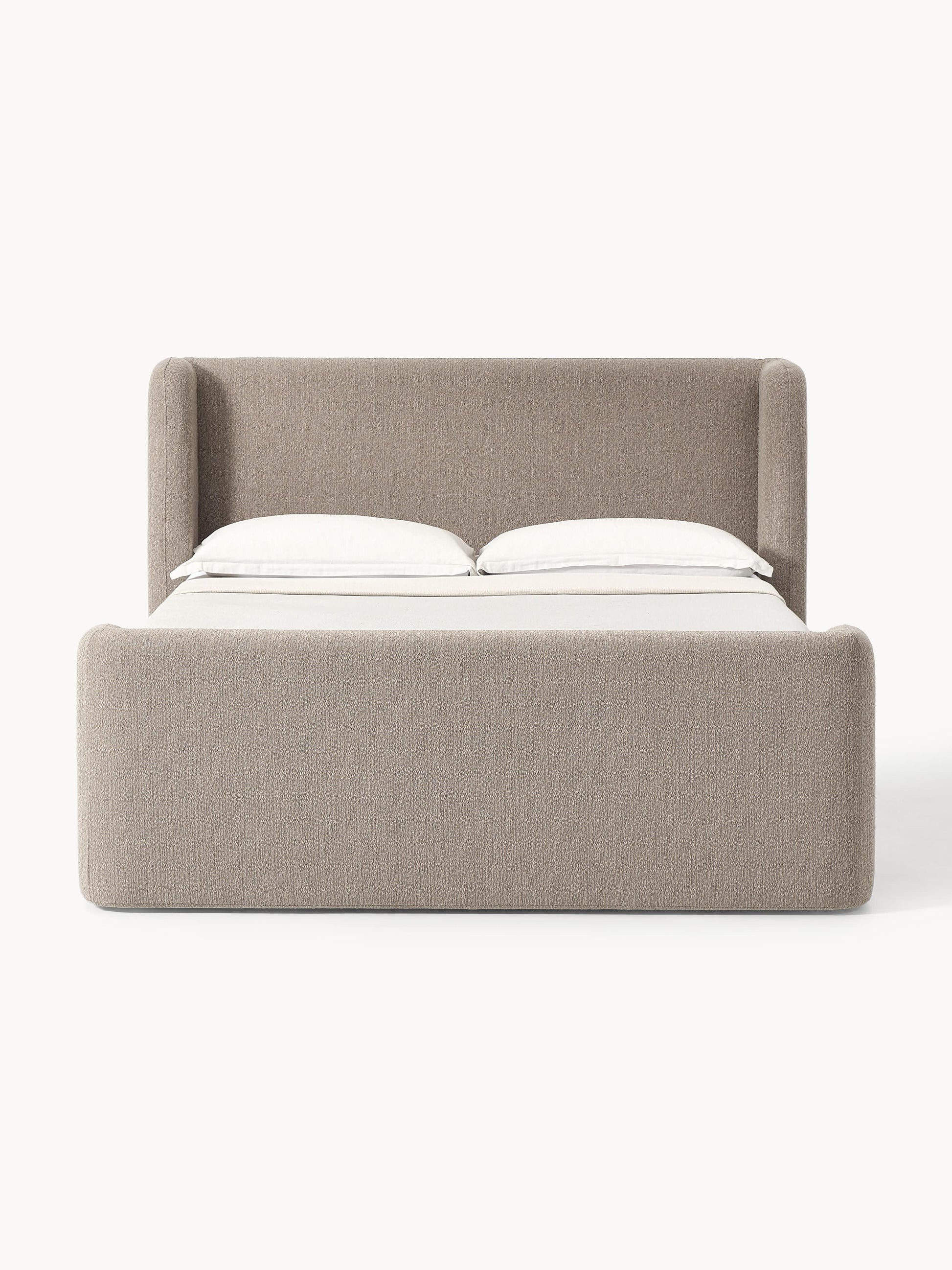 Perla Box Spring Bed Frame in Bouclé