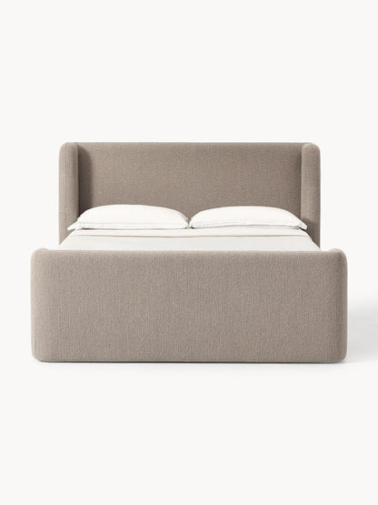 Perla Box Spring Bed Frame in Bouclé