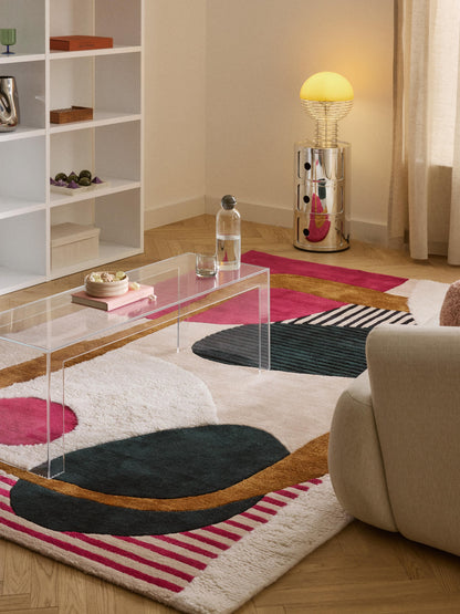 Rosco Hand-Tufted Rug in Wool, High-Low Texture