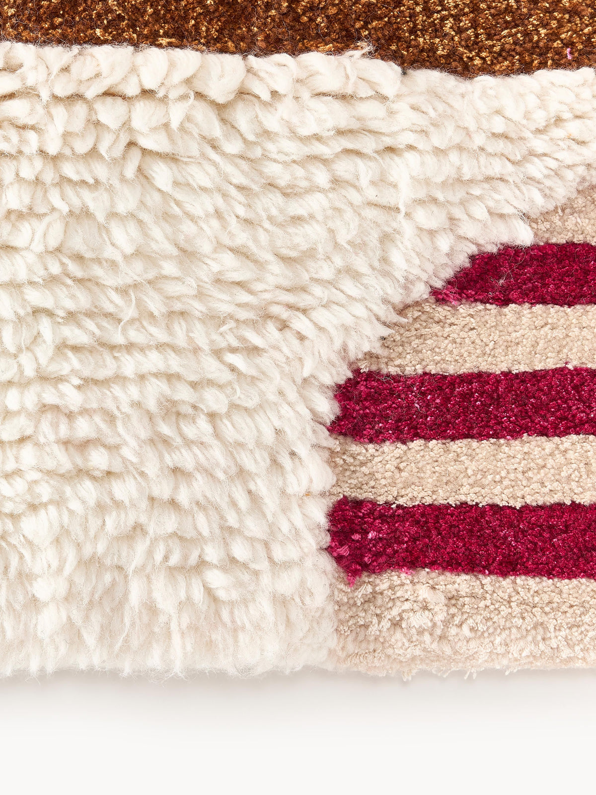 Rosco Hand-Tufted Rug in Wool, High-Low Texture